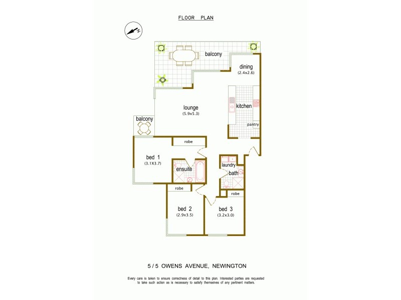 5/5 Owens Avenue, Newington NSW 2127 Floorplan
