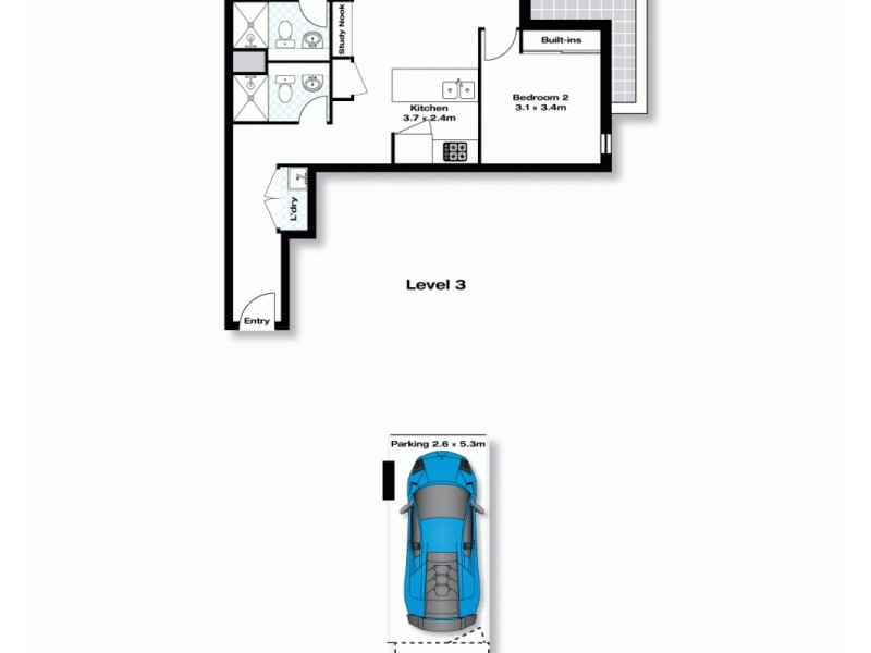 26/42-50 Cliff Road, Epping NSW 2121 Floorplan