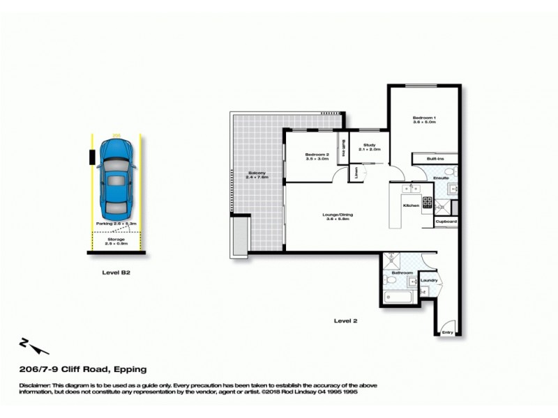 206/7-9 Cliff Road, Epping NSW 2121 Floorplan
