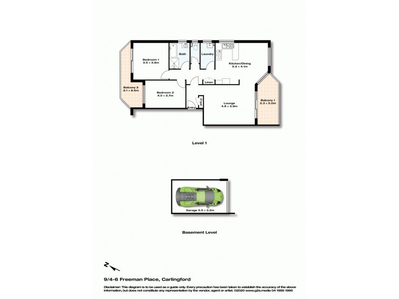 9/4-6 Freeman Place, Carlingford NSW 2118 Floorplan