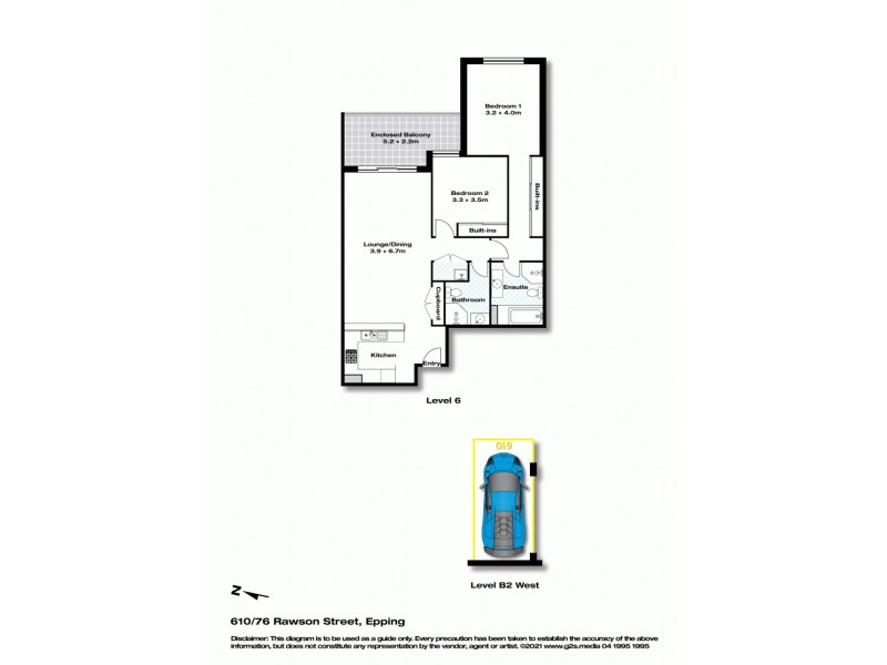 610/76 Rawson Street, Epping NSW 2121 Floorplan