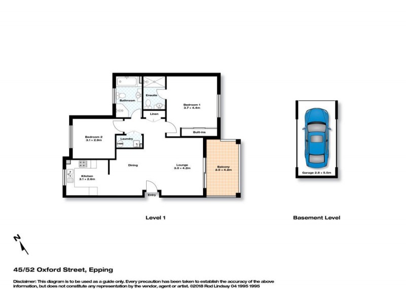 45/52 Oxford Street, Epping NSW 2121 Floorplan