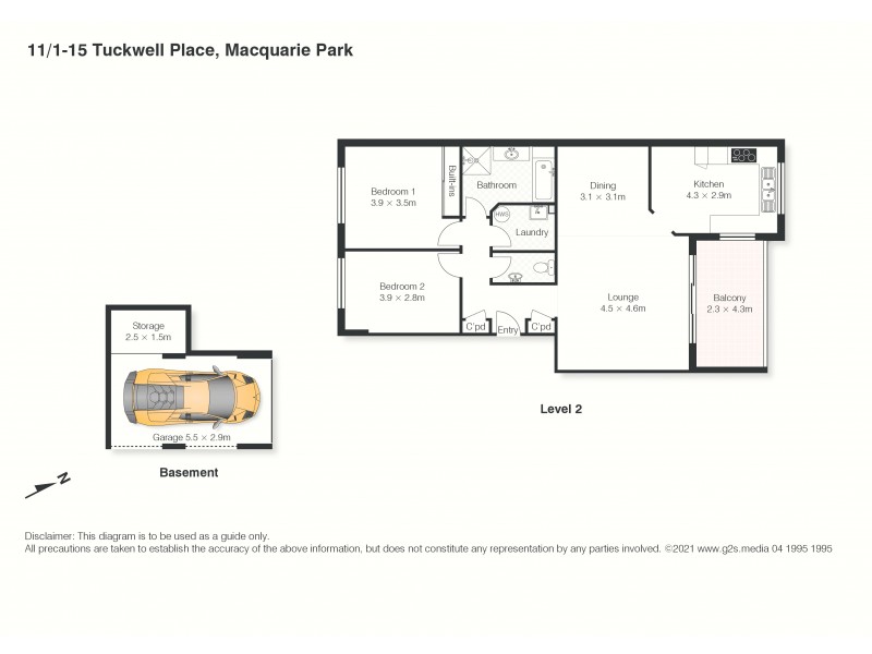 11/1-15 Tuckwell Place, Macquarie Park NSW 2113 Floorplan