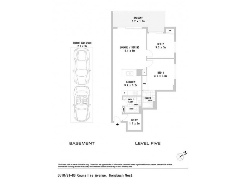 Building D, Unit 510 81-86 Courallie Avenue, Homebush West NSW 2140 Floorplan