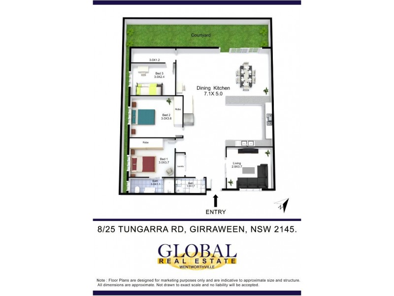 8/25 Tungarra Rd, Girraween NSW 2145 Floorplan
