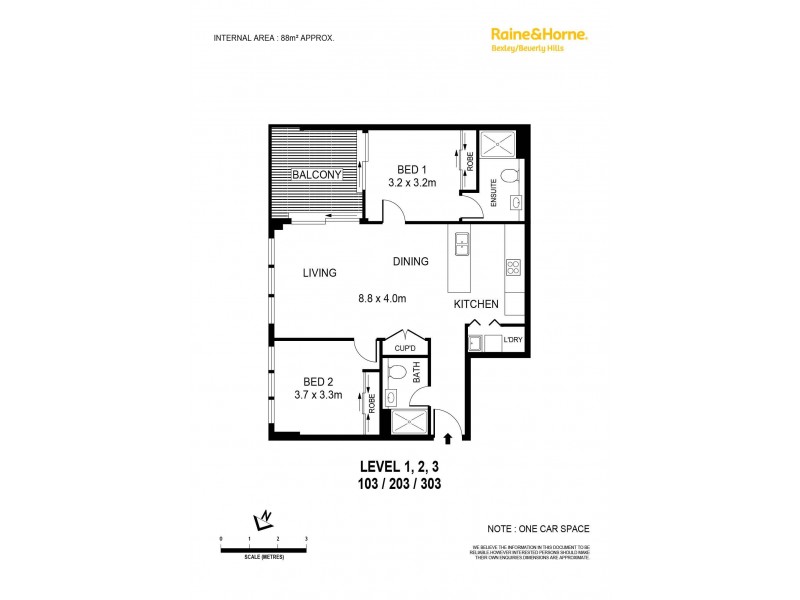 203/1-3 Harrow Road, Bexley NSW 2207 Floorplan
