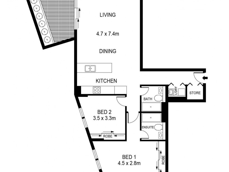 301/1-3 Harrow Road, Bexley NSW 2207 Floorplan