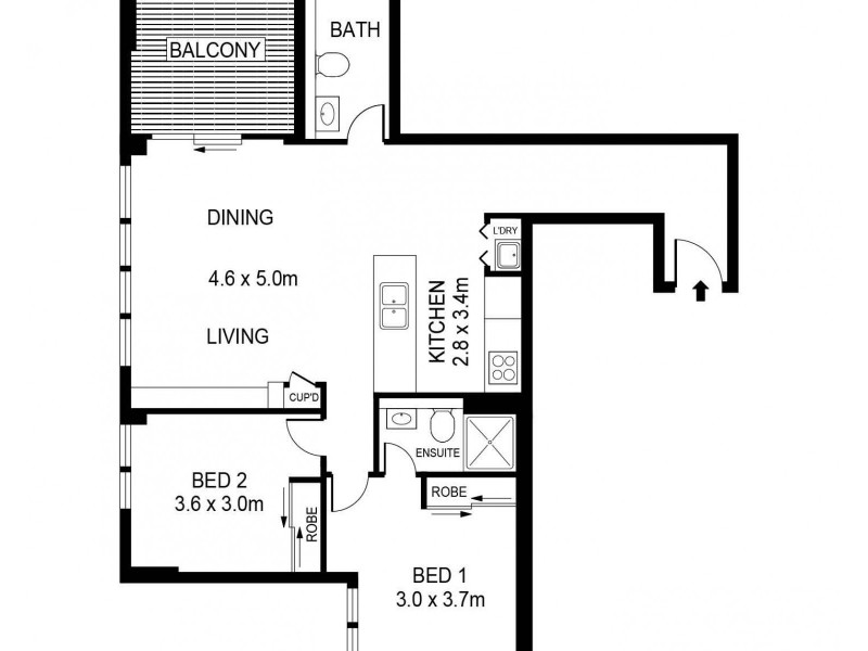 105/1-3 Harrow Road, Bexley NSW 2207 Floorplan