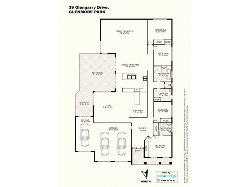 39 Glengarry Drive, Glenmore Park NSW 2745 Floorplan