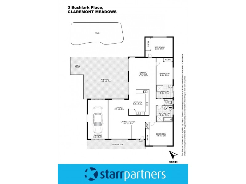3 Bushlark Pl, Claremont Meadows NSW 2747 Floorplan