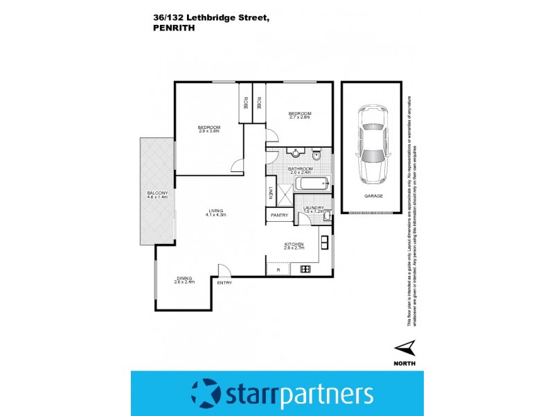 36/132 Lethbridge Street, Penrith NSW 2750 Floorplan