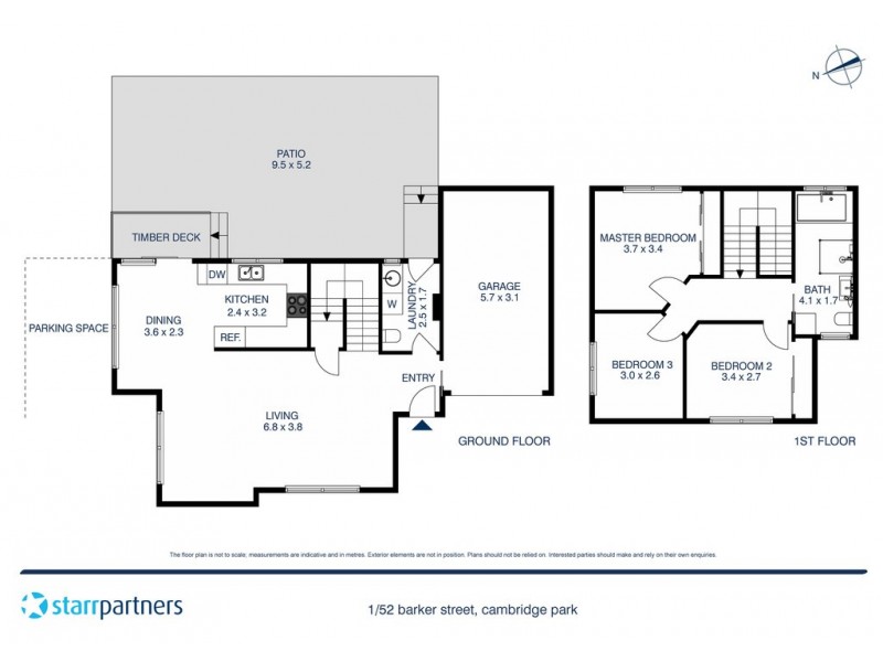 1/52 Barker Street, Cambridge Park NSW 2747 Floorplan