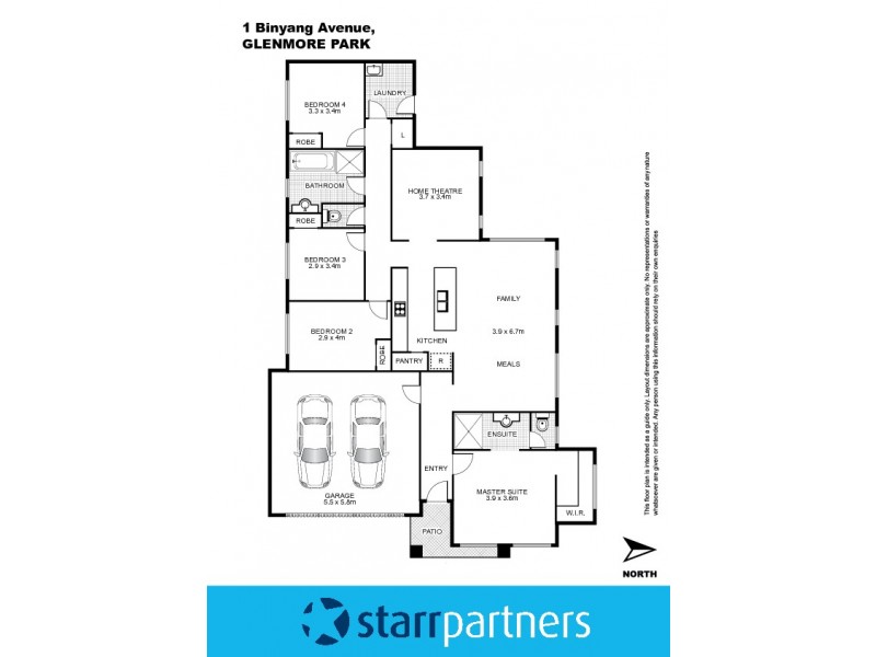 1 Binyang Avenue, Glenmore Park NSW 2745 Floorplan