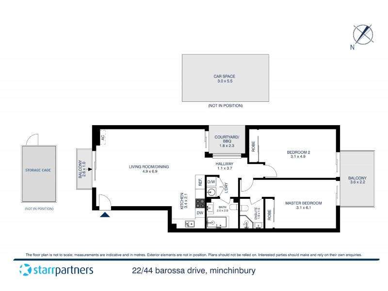 22/44 Barossa Drive, Minchinbury NSW 2770 Floorplan