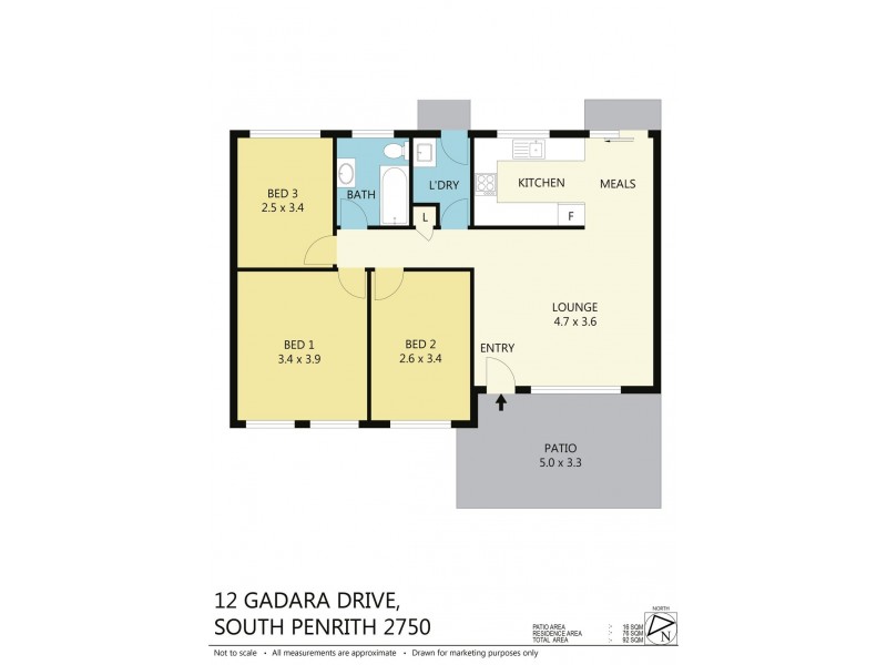 12 Gadara Drive, South Penrith NSW 2750 Floorplan