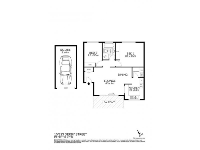 10/213 Derby Street, Penrith NSW 2750 Floorplan