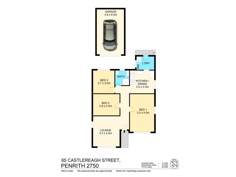 65 Castlereagh Street, Penrith NSW 2750 Floorplan