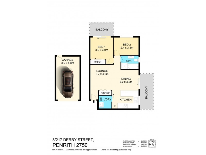 8/217 Derby Street, Penrith NSW 2750 Floorplan