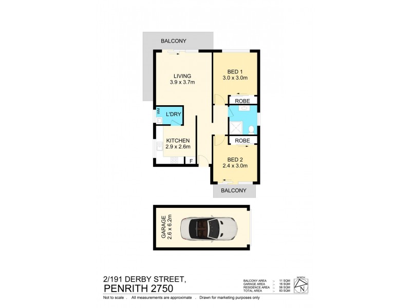 2/191 Derby Street, Penrith NSW 2750 Floorplan
