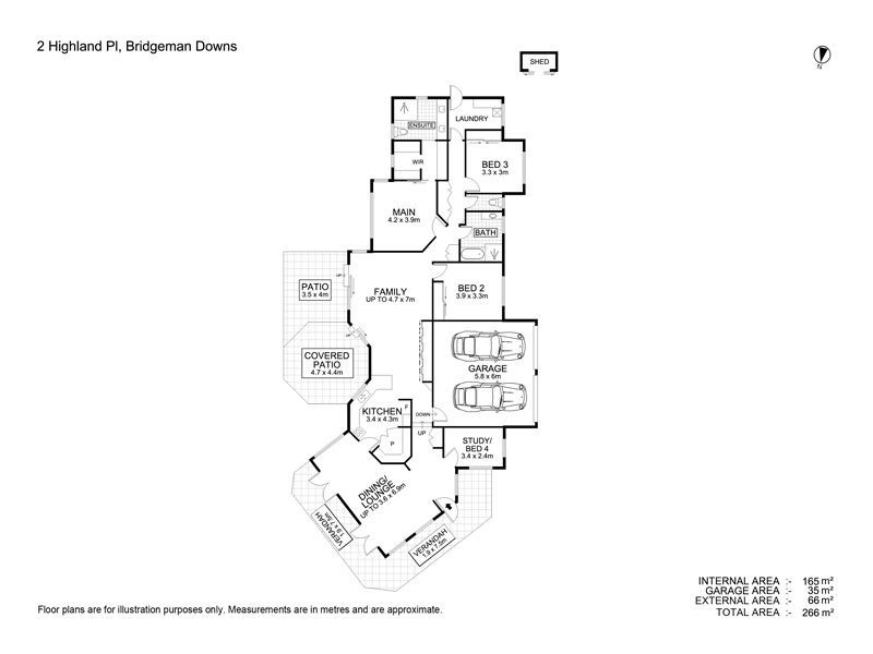 2 Highland Place, Bridgeman Downs QLD 4035 Floorplan