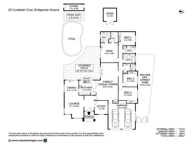 25 Coolabah Cres, Bridgeman Downs QLD 4035 Floorplan