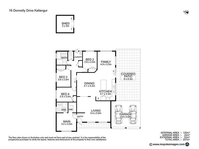 16 Donnelly Drive, Kallangur QLD 4503 Floorplan