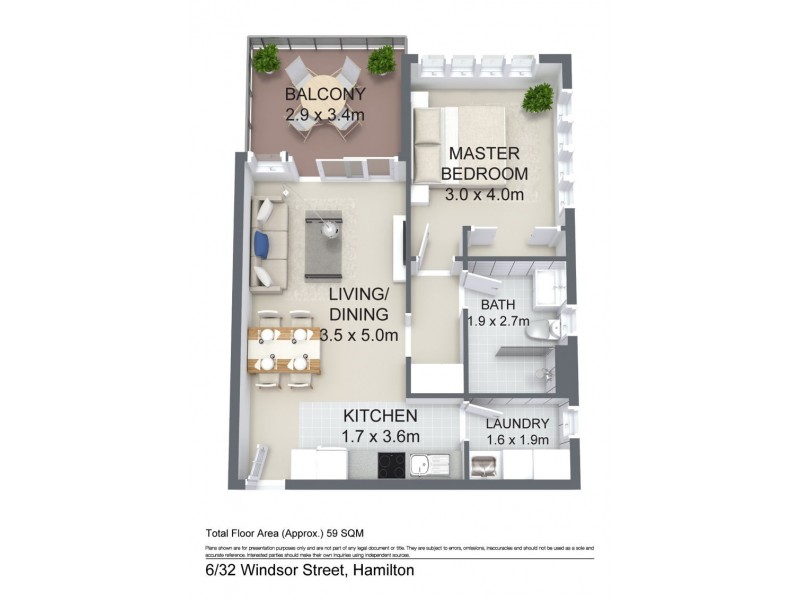 6/32 Windsor Street, Hamilton QLD 4007 Floorplan