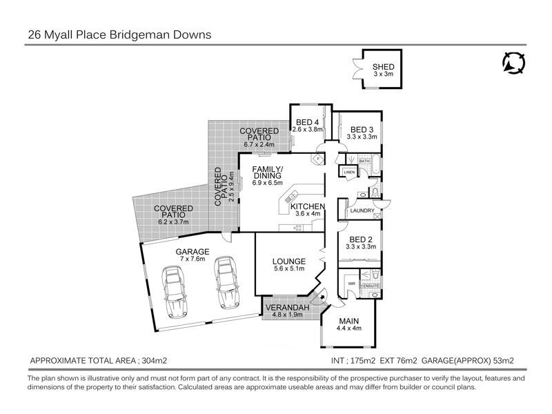 26 Myall Place, Bridgeman Downs QLD 4035 Floorplan