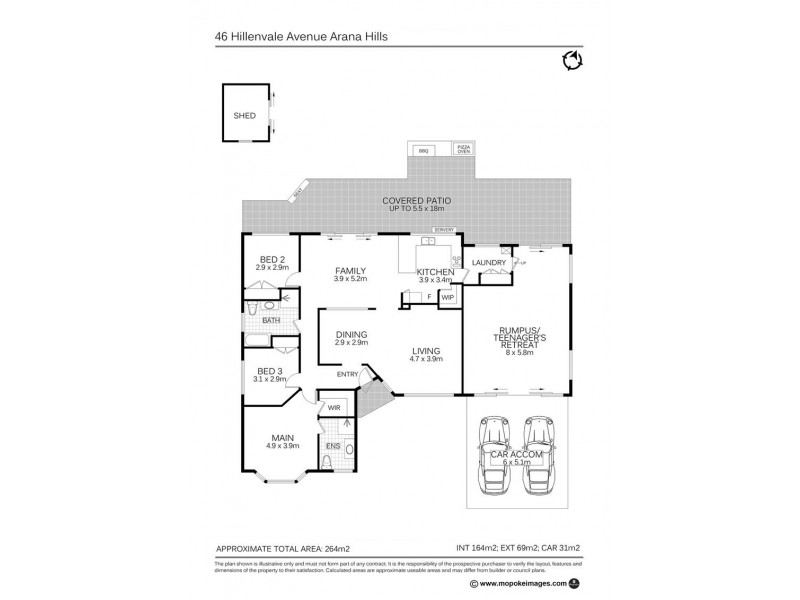 46 Hillenvale Avenue, Arana Hills QLD 4054 Floorplan