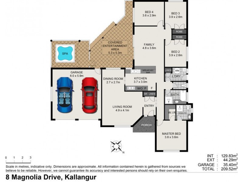 8 Magnolia Drive, Kallangur QLD 4503 Floorplan