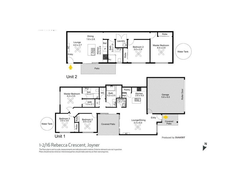 1&2/16 Rebecca Cr, Joyner QLD 4500 Floorplan
