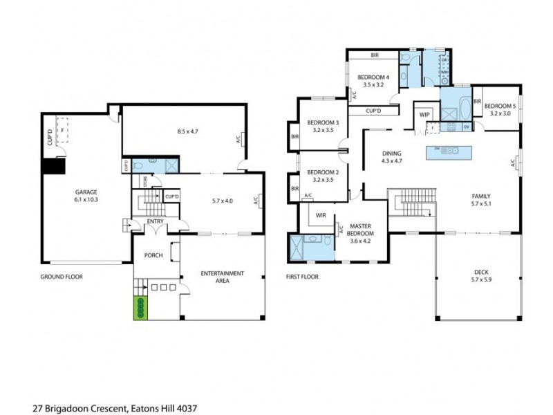 27 Brigadoon Crescent, Eatons Hill QLD 4037 Floorplan
