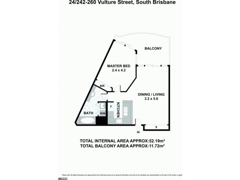 24/242 Vulture Street, South Brisbane QLD 4101 Floorplan