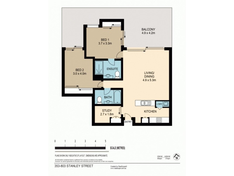 353/803 Stanley Street, Woolloongabba QLD 4102 Floorplan