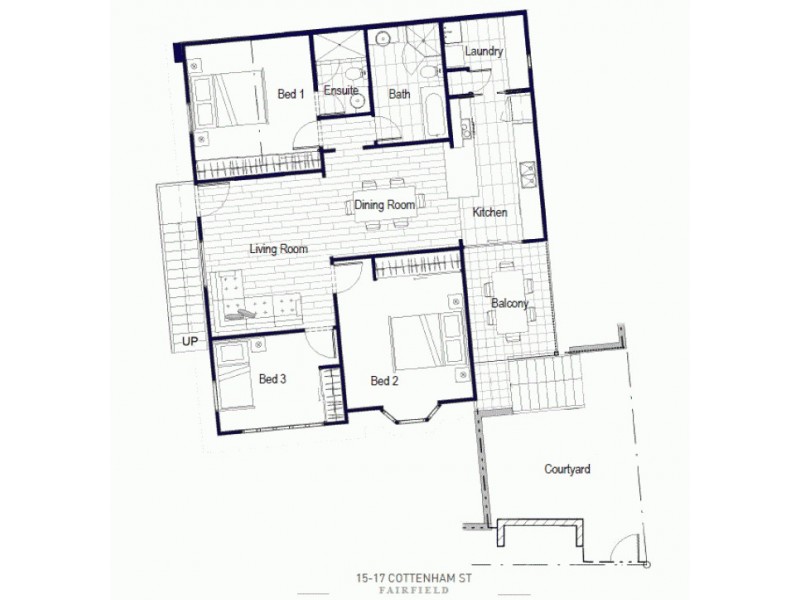 2/15 Cottenham Street, Fairfield QLD 4103 Floorplan