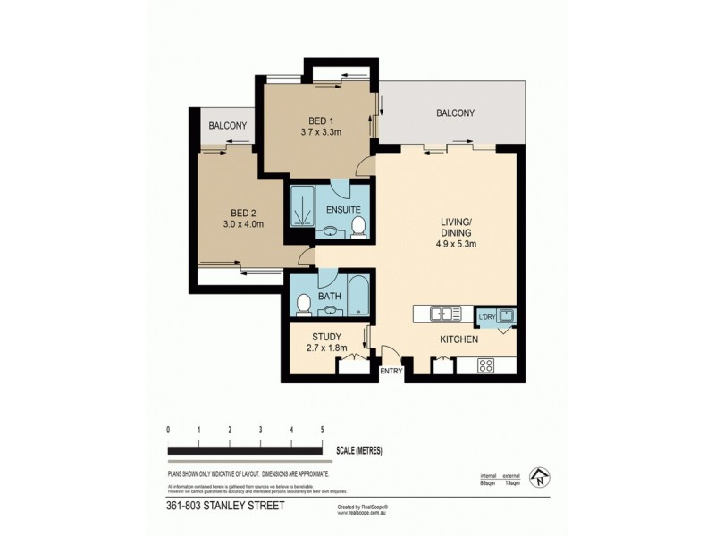 361/803 Stanley Street, Woolloongabba QLD 4102 Floorplan