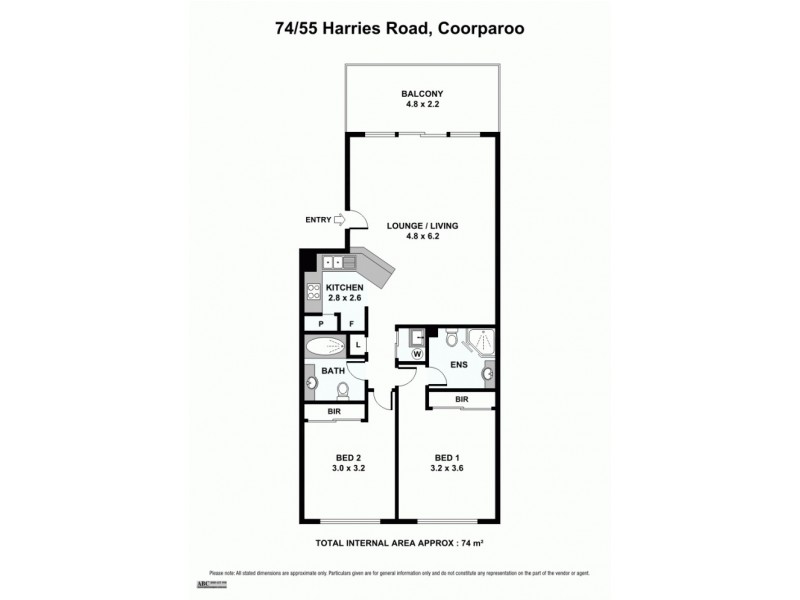 74/55 Harries Road, Coorparoo QLD 4151 Floorplan