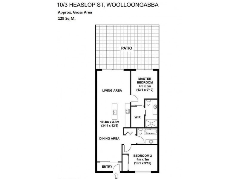 10/3 Heaslop Street, Woolloongabba QLD 4102 Floorplan