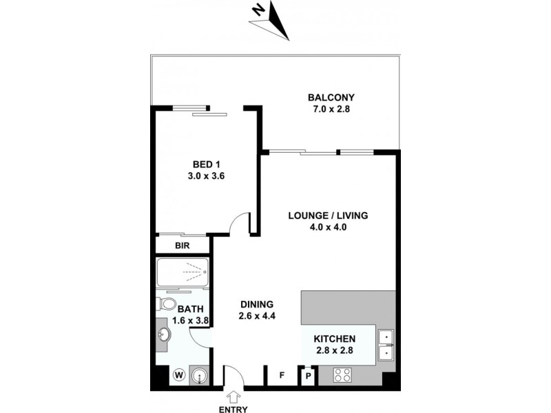 1606/67 Linton St, Kangaroo Point QLD 4169 Floorplan