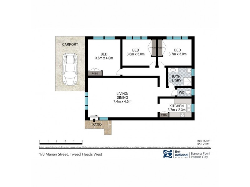 1/8 Marian Street, Tweed Heads West NSW 2485 Floorplan