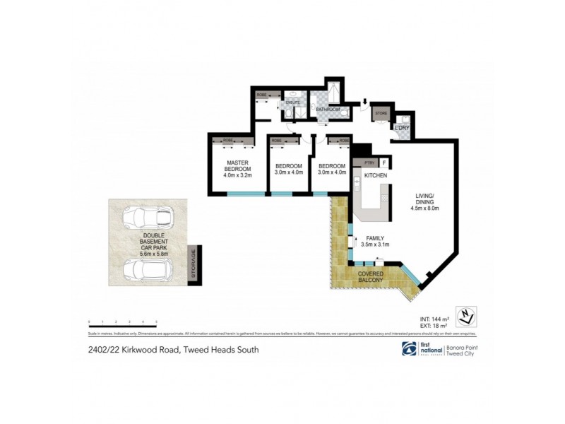 2402/22 Kirkwood Road, Tweed Heads South NSW 2486 Floorplan
