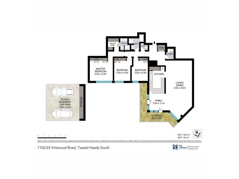 1102/22 Kirkwood Road, Tweed Heads South NSW 2486 Floorplan