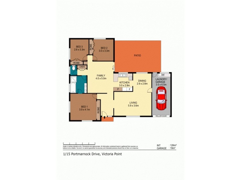 1/15 Portmarnock Drive, Victoria Point QLD 4165 Floorplan