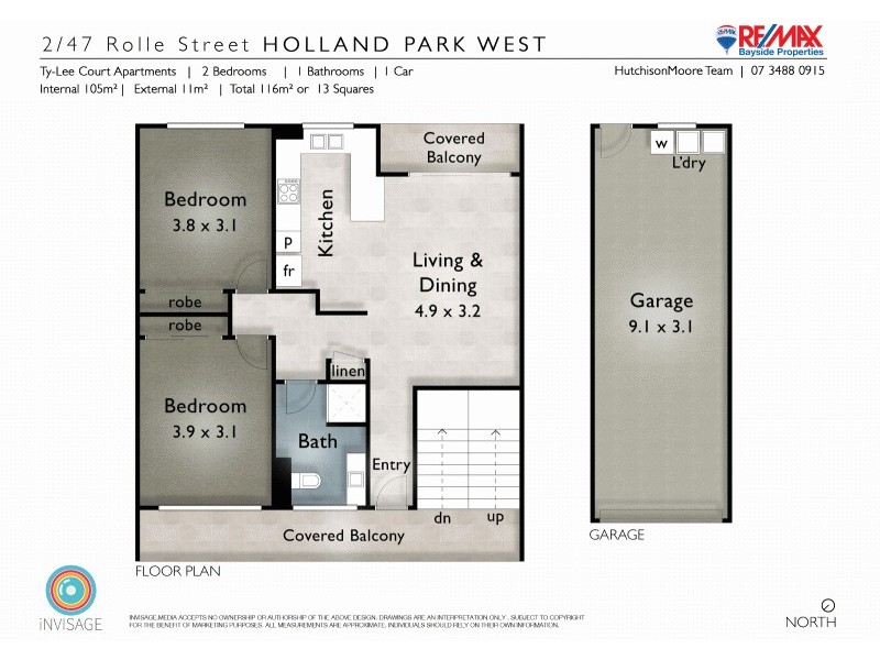2/47 Rolle Street, Holland Park West QLD 4121 Floorplan
