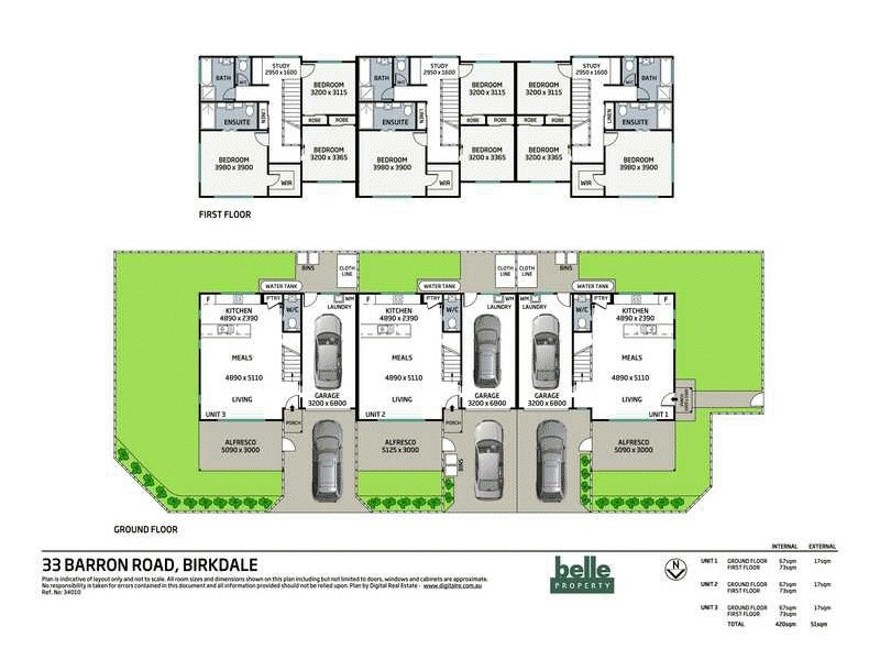 Unit 1 33 Barron Road, Birkdale QLD 4159 Floorplan