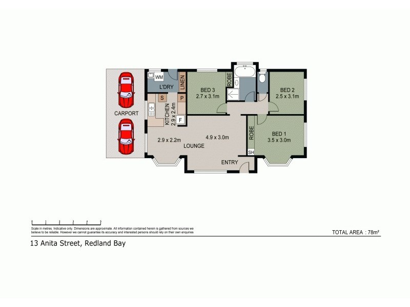 1/13 Anita Street, Redland Bay QLD 4165 Floorplan