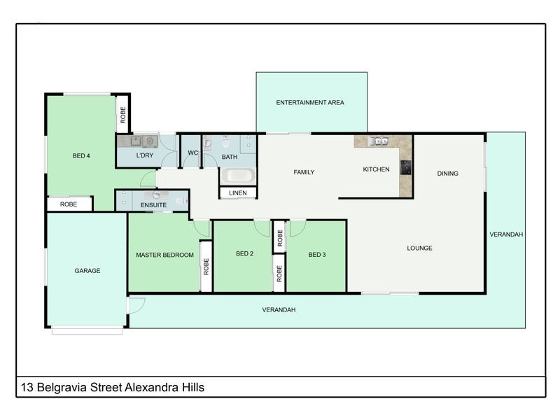 13 Belgravia street, Alexandra Hills QLD 4161 Floorplan