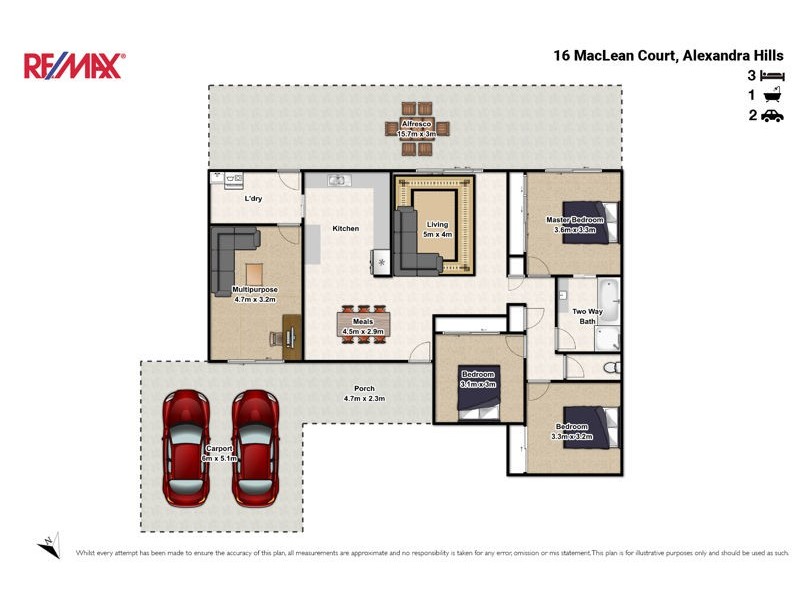 16 Maclean Court, Alexandra Hills QLD 4161 Floorplan