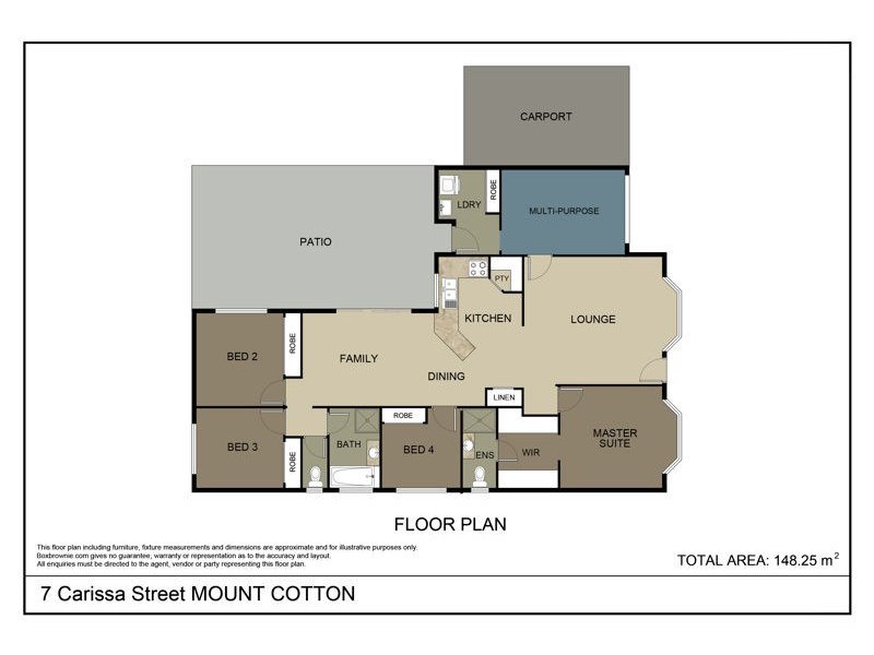 7 Carissa Street, Mount Cotton QLD 4165 Floorplan