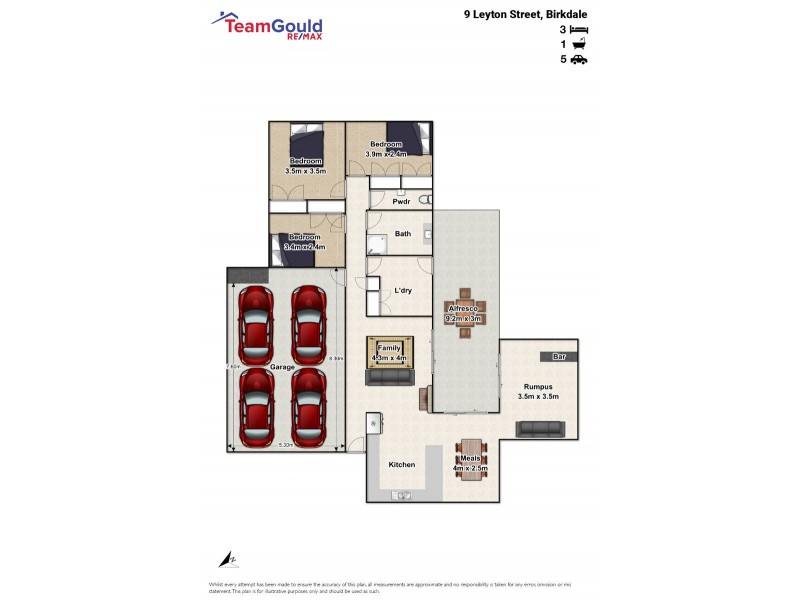 9 Leyton Street, Birkdale QLD 4159 Floorplan